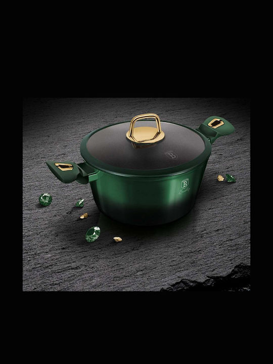 Berlinger Haus Cookware Set from Cast Aluminum Emerald Collection with Non-stick Interior Coating 5 Pieces