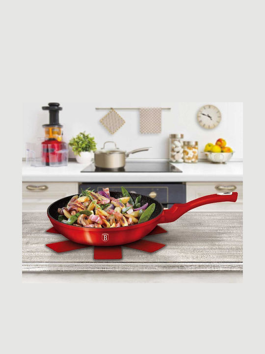 Berlinger Haus Metallic Line Kochgeschirr-Set aus Aluminium Burgundy Collection mit Stein-Innerbeschichtung 6-teilig