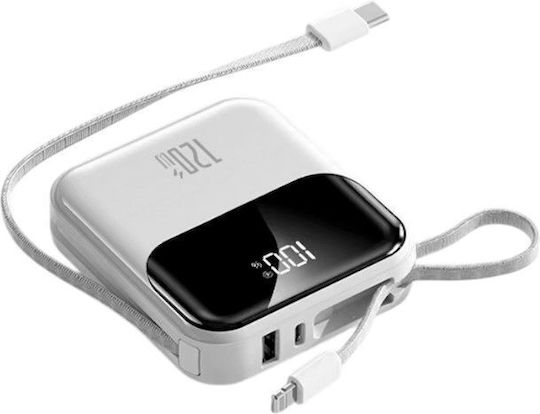 DX337 Power Bank 10000mAh 22.5W with USB-A Port and USB-C Port Black