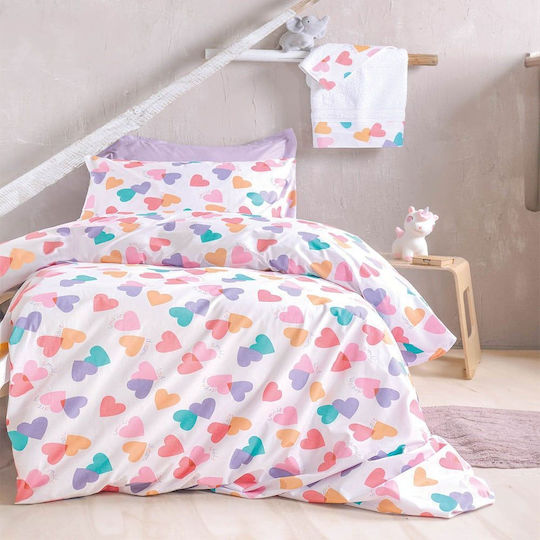 Rythmos Σετ Ημίδιπλα με Λάστιχο Zoey Symbol Multi 105x205cm Rythmos Σετ Ημίδιπλα με Λάστιχο Zoey Symbol Multi 105x205cm
