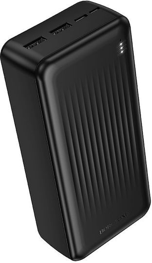 Borofone BJ78B Power Bank 30000mAh with 2 USB-A Output Ports and 2 USB-C Output Ports Black