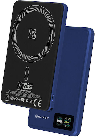 Blavec BJ-03 Slim MagSafe Power Bank 5000mAh 22.5W Blue
