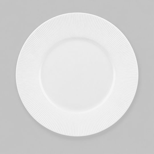 Bauscher Smart Servierplatte Untiefe aus Porzellan Weiß mit Durchmesser 28cm
