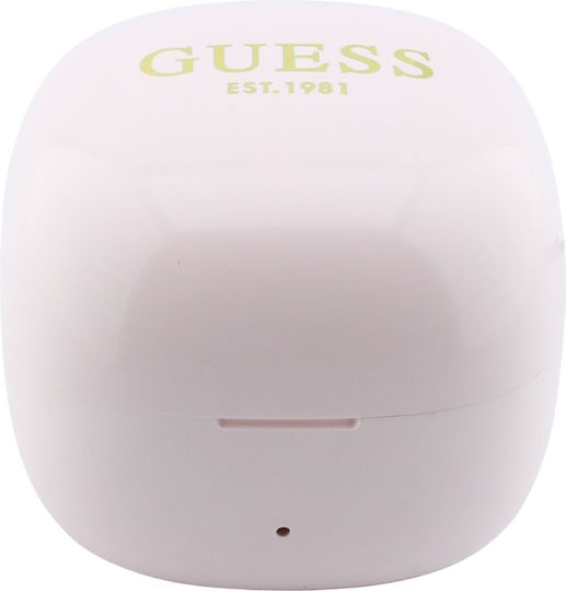 Guess Mini Classic Logo Open Ear Bluetooth Handsfree Headphones with Charging Case Pink