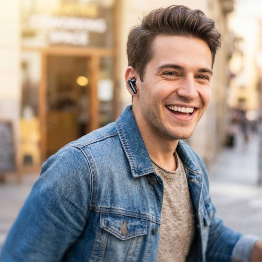 Borofone BW96 In-ear Bluetooth Handsfree Ακουστικά με Θήκη Φόρτισης Λευκά