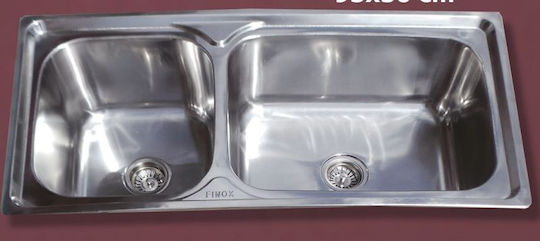 Gloria Uno-Due Finox Drop-In Inox Μ100xΠ50cm Silver