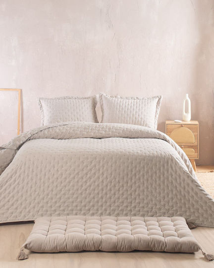 Rythmos Coverlet Set Super Double Beige 240x260cm 3 Pieces Rythmos Coverlet Set Super Double Beige 240x260cm 3 Pieces