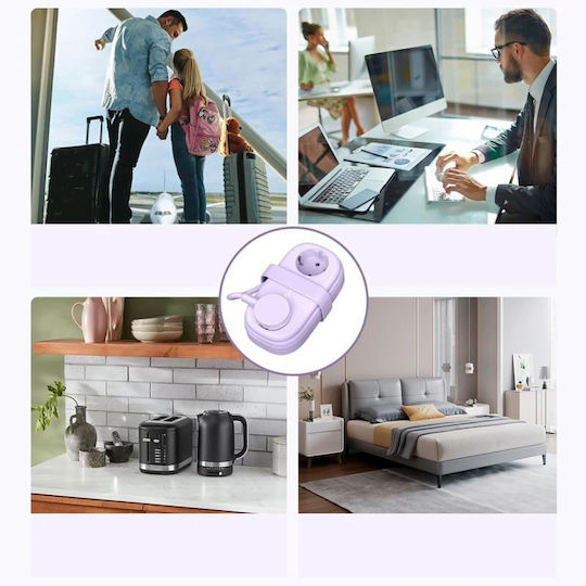 Orico GaN Charging Station With 2 USB-A Output Ports And USB-C Output Port And USB-C Cable 20W Power Delivery In Purple Colour AP3