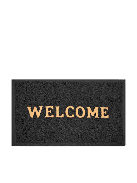 Non-Slip Doormat Welcome Black 38x57cm