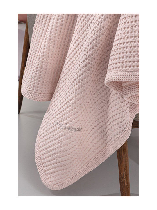 Guy Laroche Babydecke Kinderbett Waffel Rosa Pinky 110x140cm