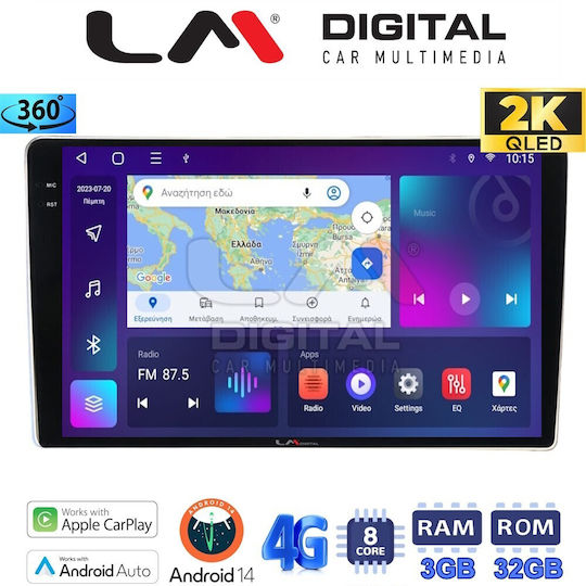 LM Digital Car Audio System for Peugeot Expert Toyota Proace Citroen C2 / C3 / Jumpy / Berlingo 2013-2016 (Bluetooth/USB/WiFi/GPS/Apple-Carplay/Android-Auto)