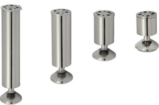 Import Hellas A001 Metallic Furniture Leg with Regulator Suitable for Table / Coffee Table / Office 5x5x20cm Matte Nickel 20 A001