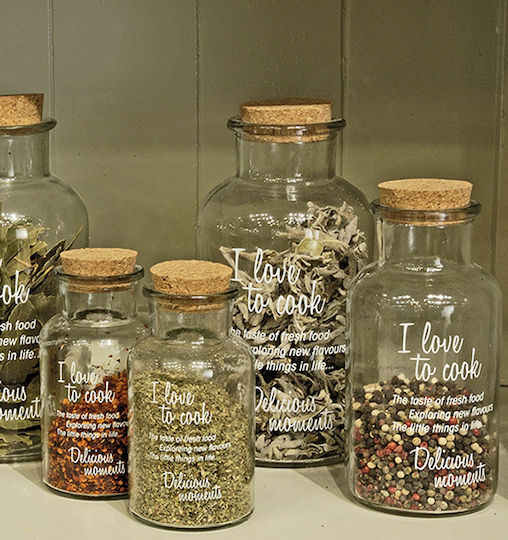 Zaros Glass Water Bottle With Transparent Cork Lid 250ml