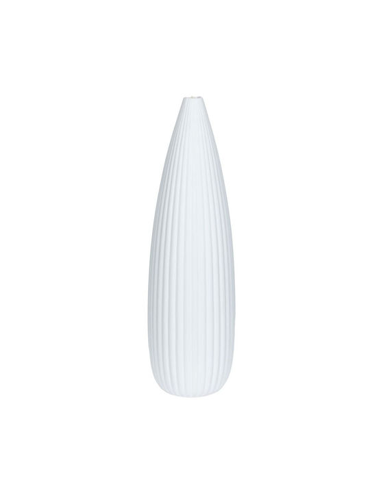 Decorative Vase Ceramic White Diameter 13.5xHeight 46cm
