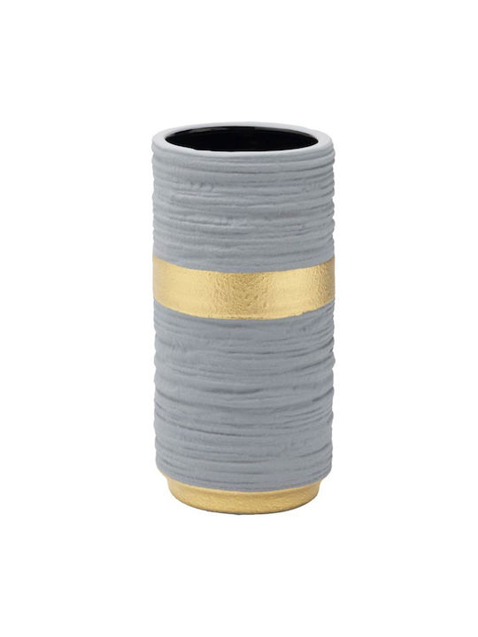 Decorative Vase Gray 12x12x23cm