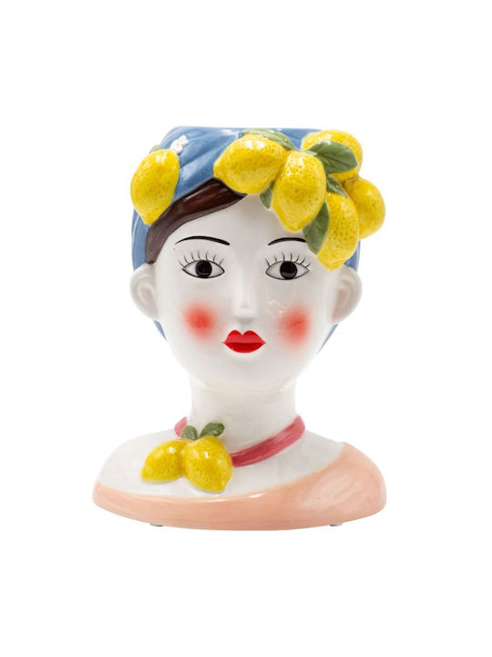Woman Ceramic Multicolour Vase 16.2x12.8x20.5cm