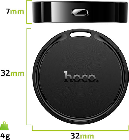 Hoco E101 Compatible with Apple Find My & Google Find Hub Black