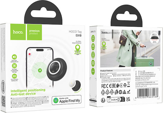 Hoco E91B Tiger Kompatibel mit Apple Find My Weiß