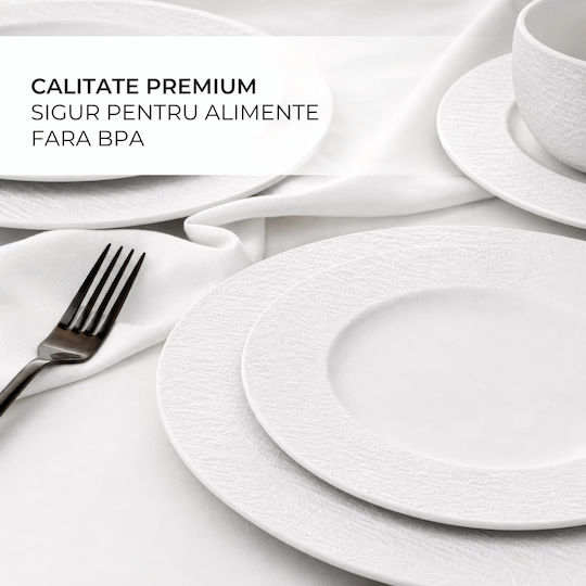 Miamio White Ceramic Dinnerware Set 20pcs
