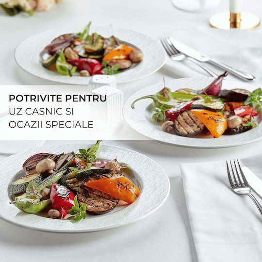 Miamio White Ceramic Dinnerware Set 20pcs