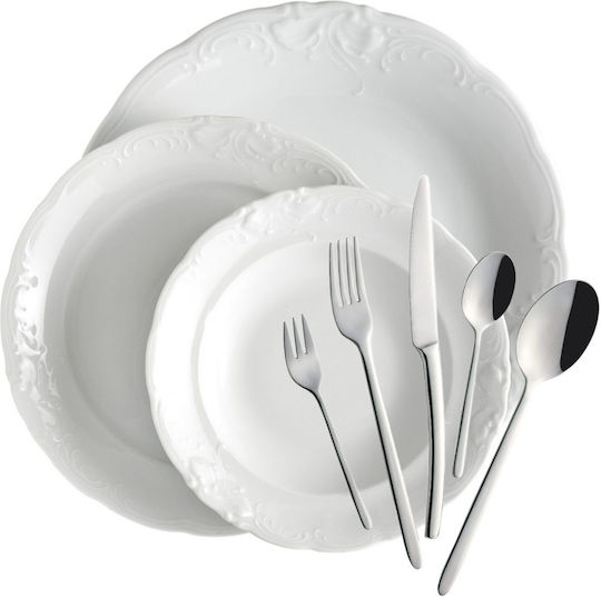 Pachet Promoțional Set Farfurii 100 Bucăți Fiorina Alb
