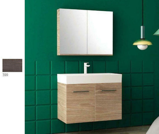 Orabella Amabile 80 Blat cu Lavoar & Oglindă L80xW45xH50cm 399