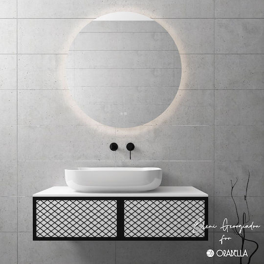 Orabella 100 Шкаф със Мивка Д50xШ45xВ25см White/Black Orabella 100 Шкаф със Мивка Д50xШ45xВ25см White/Black
