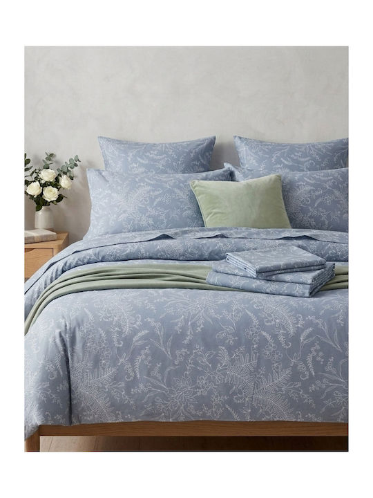 Olia Home Bettbezug Baumwolle Übergröße 220x240 Dusty Blue - Kc18500300