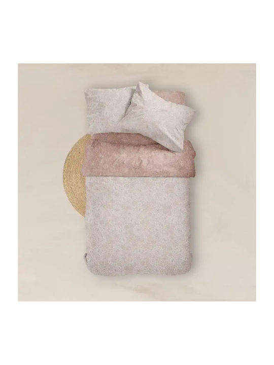 Borea Cotton Duvet Cover Single 160x240 Bloom Pink