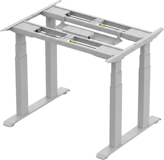ErgoAction Solid Rock Klappbare Schreibtischbasis Metallisch Weiß 100x80x62cm
