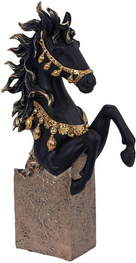 Table Decorative Horse Black & Gold 22x10x40cm 12980 752-11633