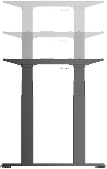 ErgoAction Solid Rock Klappbare Schreibtischbasis Metallisch Weiß 100x80x62cm