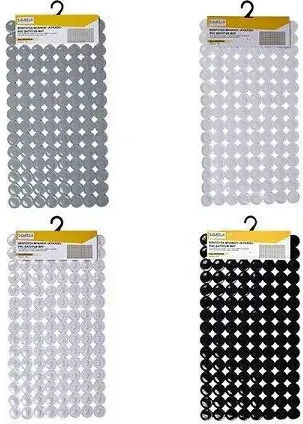 Sidirela Kreis Rutschfeste Badematte mit Saugnäpfen Transparent 39x69εκ.