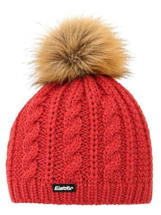 Lux Beanie Women's Knitted Beanie In Red Colour