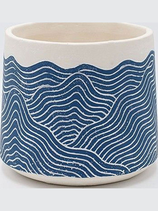 Planter Concrete Blue 19x19x16cm.