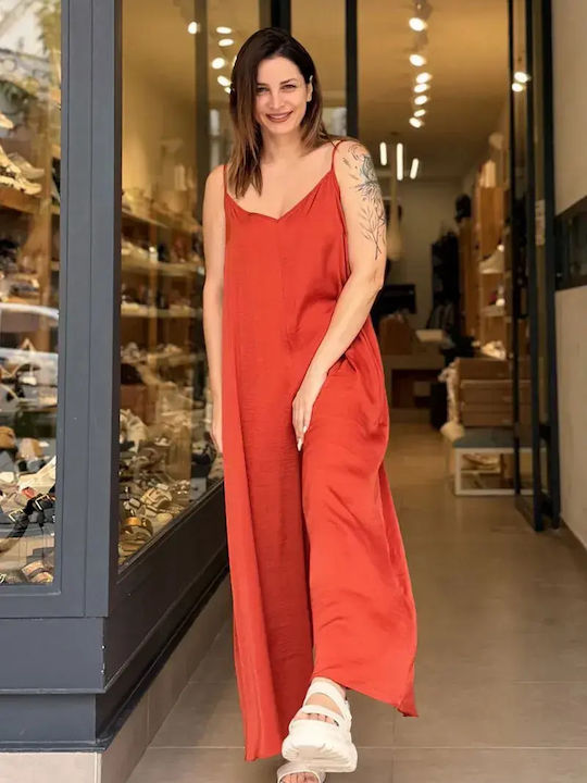 Women's One-piece Jumpsuit Brick