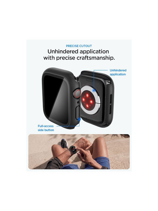 Spigen Thin Fit 360 в Черен цвят за Apple Watch 4 / 5 / 6 / Se 1 / 2 / 3
