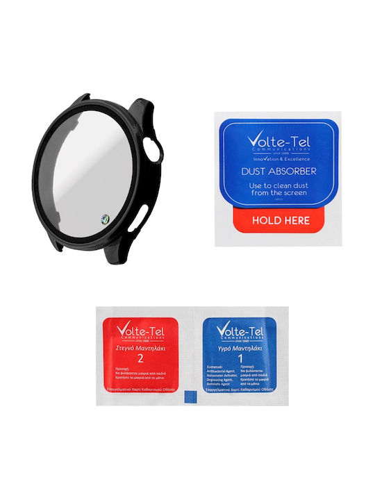 Volte-Tel Edge Cover Plastic Case with Tempered Glass in Black Colour for Xiaomi Watch 5