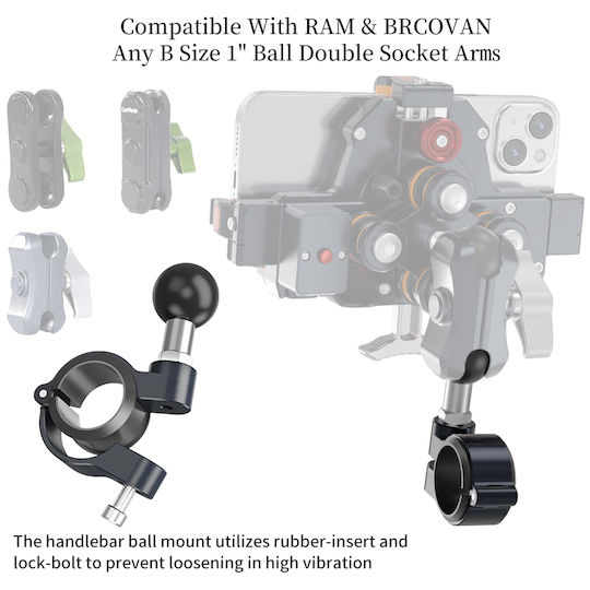 LanParte Balls for Motorcycle Mobile Mount