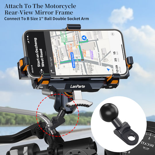 LanParte Balls for Motorcycle Mobile Mount