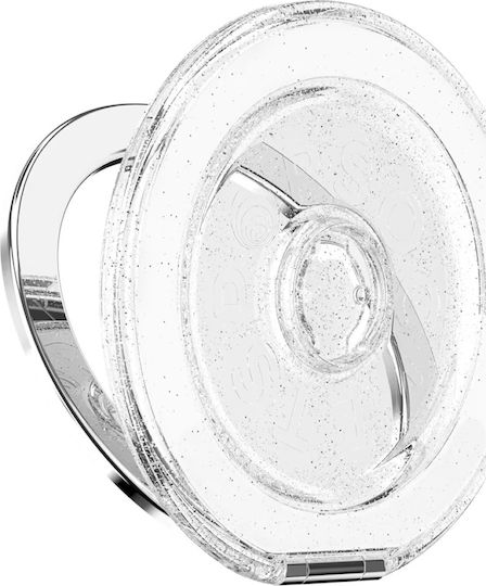 PopSockets PopSockets Kick-out Grip Glitter MagSafe държач за телефон стойка прозрачен