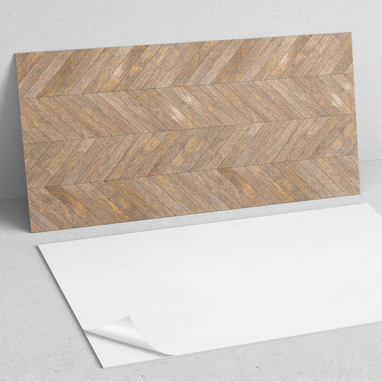 Vinyl Tile Sticker Pack Herringbone Design 10x40x20 cm