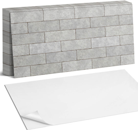 Vinyl Tile Stickers Ideal for Modern Interiors 3D Brick Design 10x40x20 cm