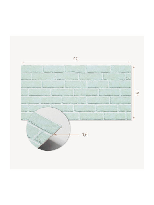 Wandsticker & Wandgemälde Vinyl Bedrucktes Design Wand Ziegel 10x40x20 cm