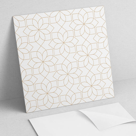 Decorative Vinyl Tile Stickers Home Geometric Flower Pattern 4x50x50 Pcs Decorative Vinyl Tile Stickers Home Geometric Flower Pattern 4x50x50 Pcs