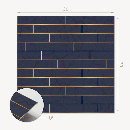 PVC Tile Set Wall Decoration Kitchen Or Bathroom Brick Texture 9x30x30 Pieces