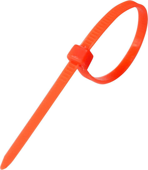 Tretytka Legături Cablu Din Plastic 100mmx2.5mm În Culoare Portocalie 100 Bucăți