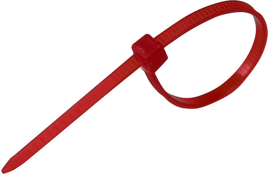 Tretytka Legături Cablu Din Plastic 100mmx2.5mm În Culoare Roșie 100 Buc