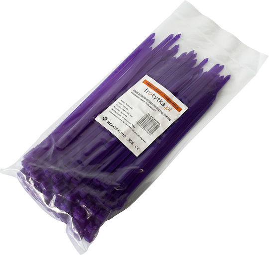 Tretytka Plastic Cable Tie 200mmx4.8mm In Purple Colour (1 Piece)