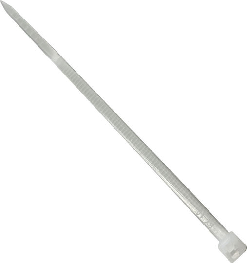 Tretytka Plastische Kabelbinder 80mmx2.5mm in Weiß Farbe (100 Stück)